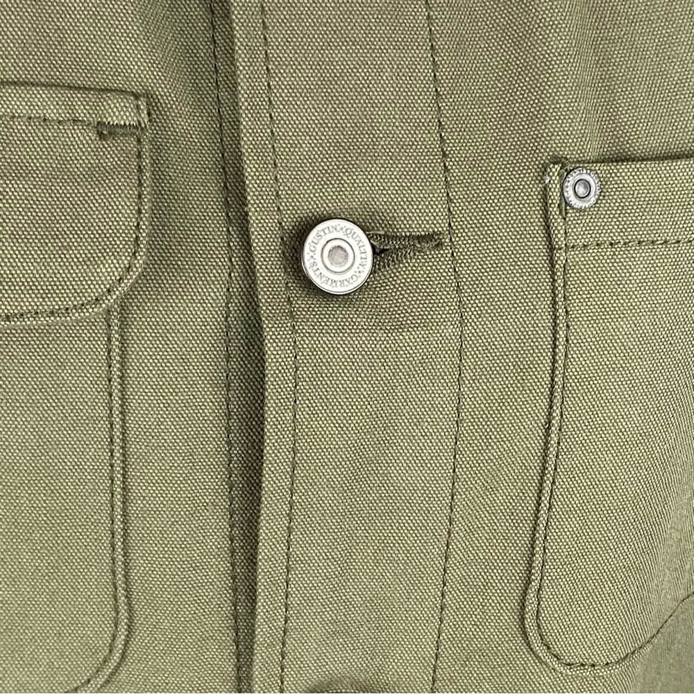 Gustin Army Green Canvas Chore Coat XS - Picture 2 of 13